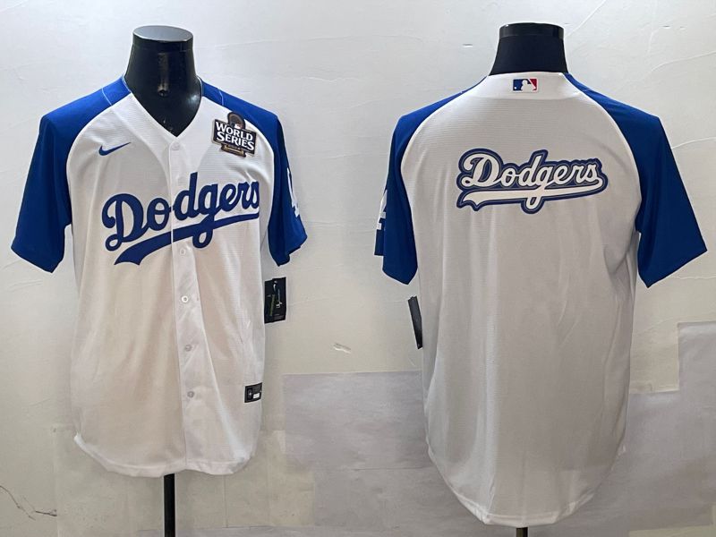 Men Los Angeles Dodgers Blank White blue Game 2025 Nike MLB Jersey style 21